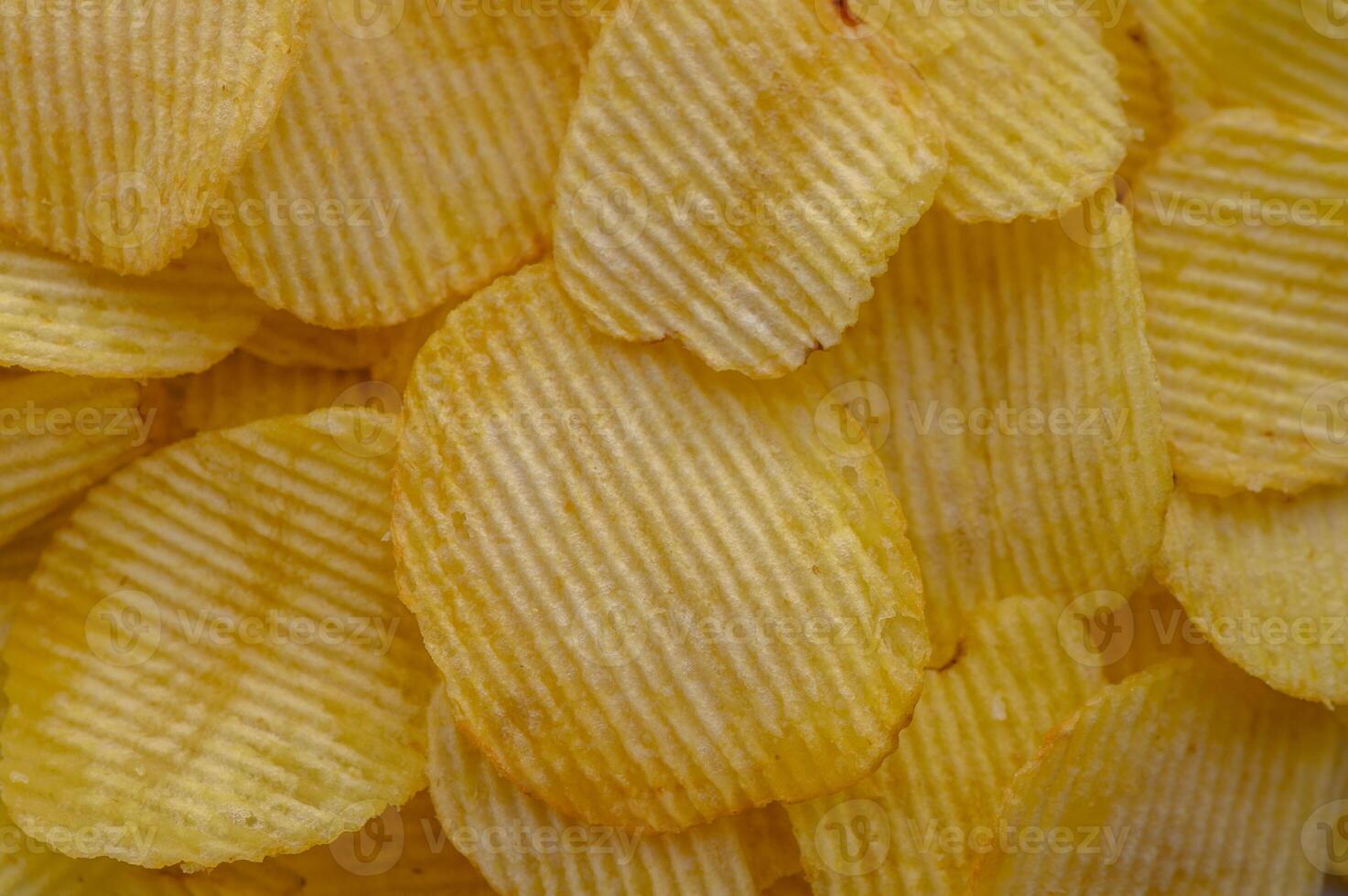 Crispy fresh potato chips, snacks background. Top view, flat lay. Banner 1 photo