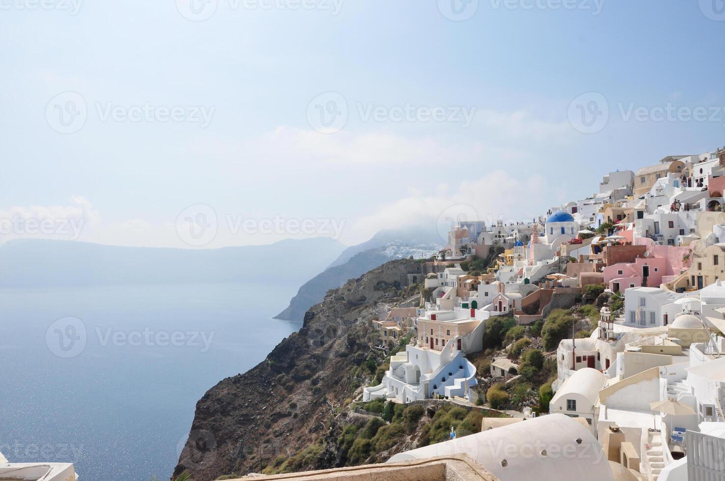 View of Oia on the island of Santorini in Greece photo