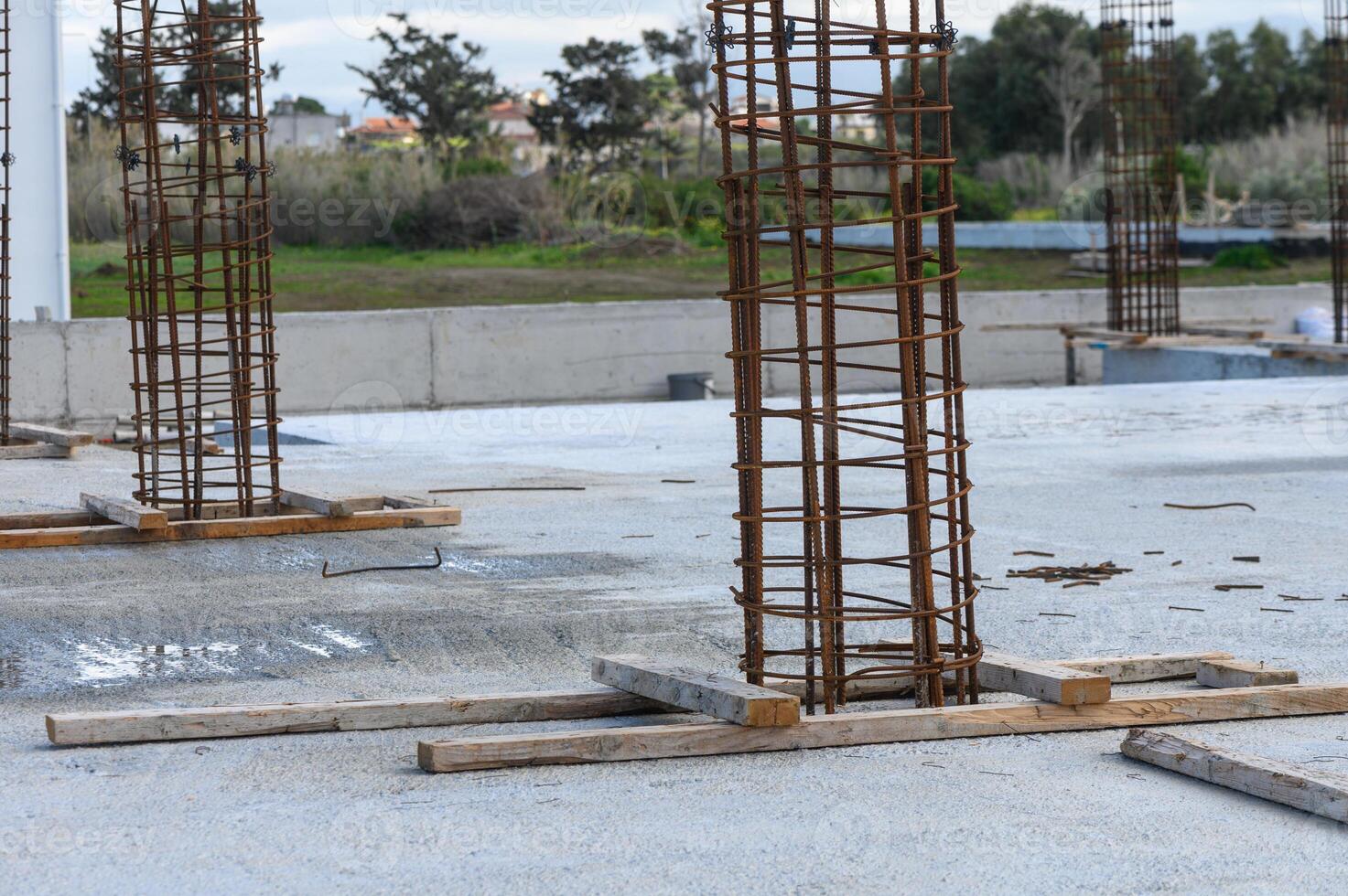 reinforcement at a construction site for concreting 3 photo