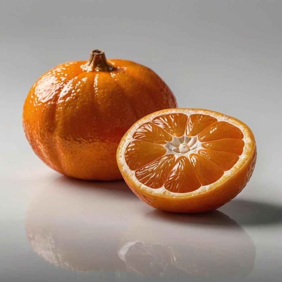 tasty delicious oranges white background photo