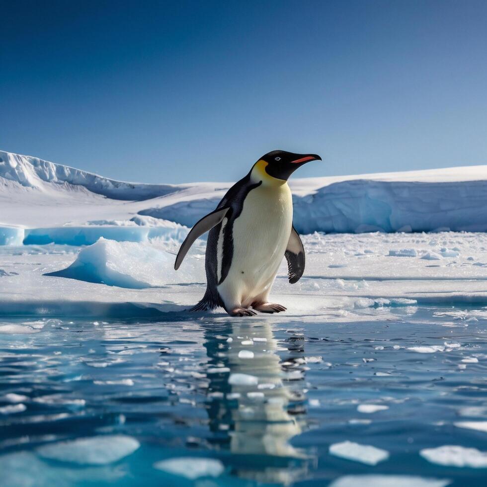 Cute Arctic Polar Penguin in the Antarctic photo