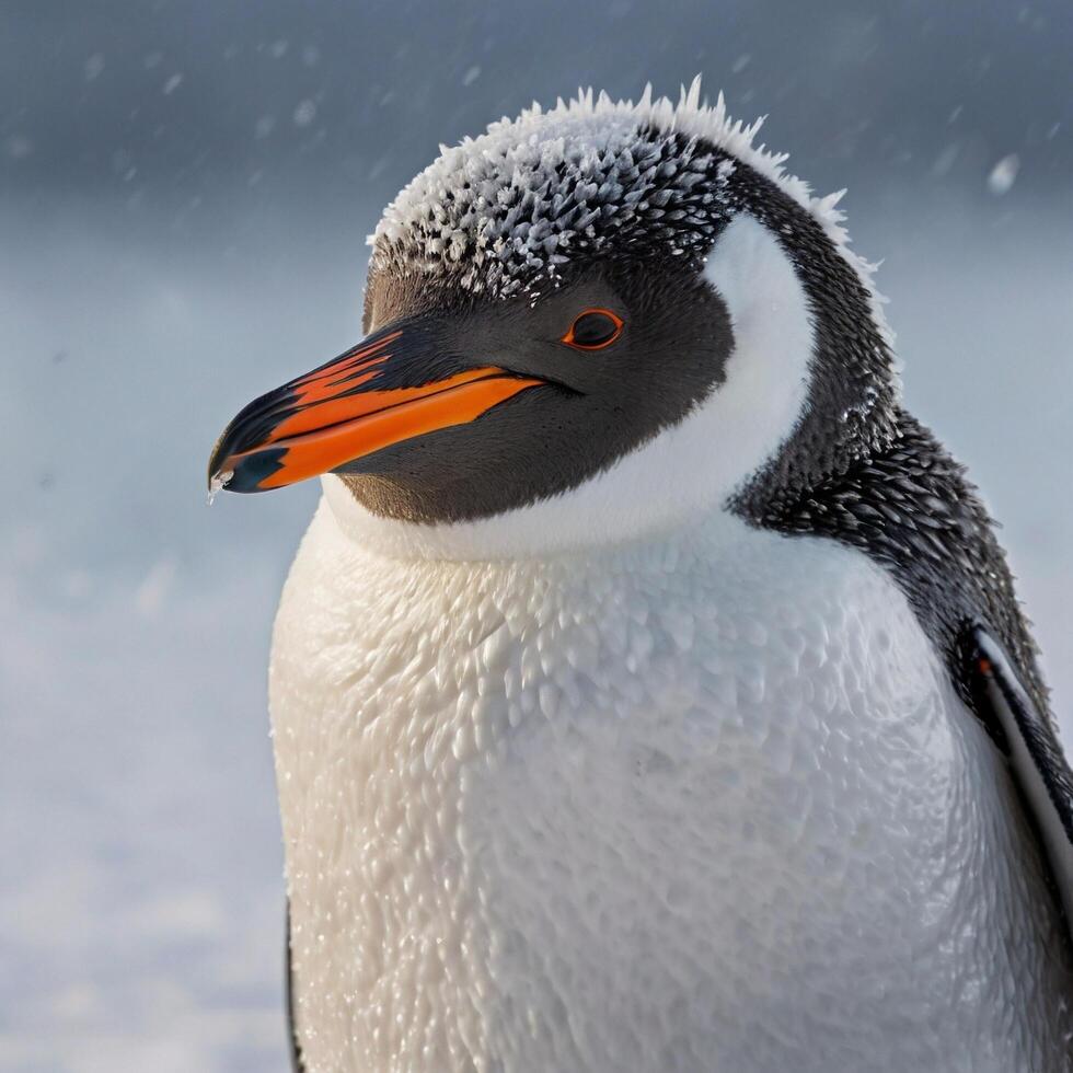 Cute Arctic Polar Penguin Head photo