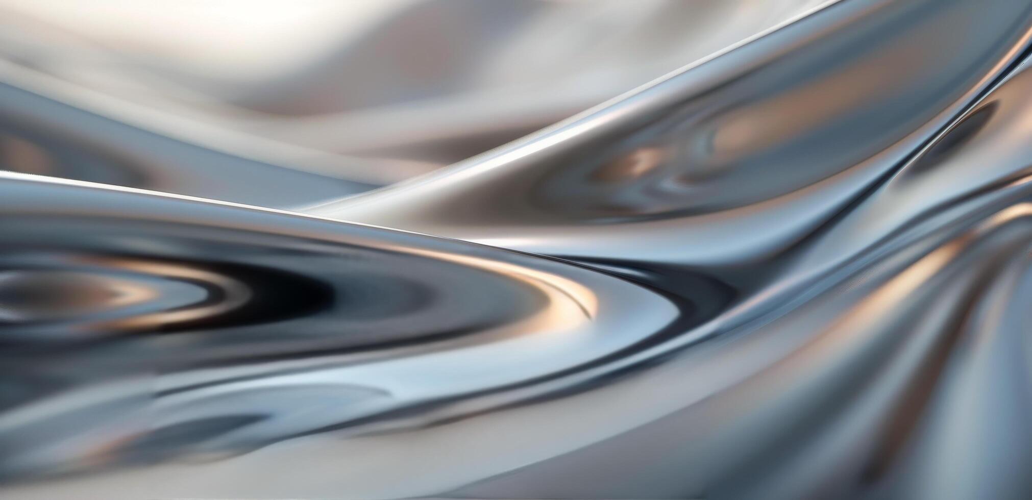 Abstract Silver Waves Flowing Elegantly Across a Smooth Surface photo