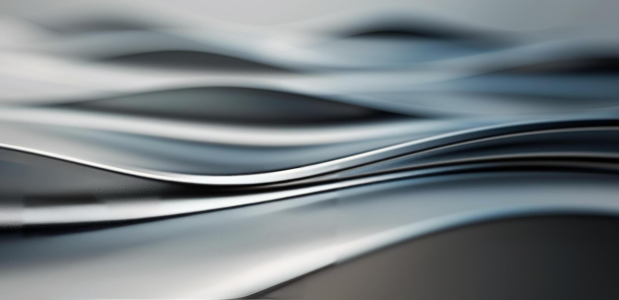 Abstract Silver Waves Flowing Elegantly Across a Smooth Surface photo