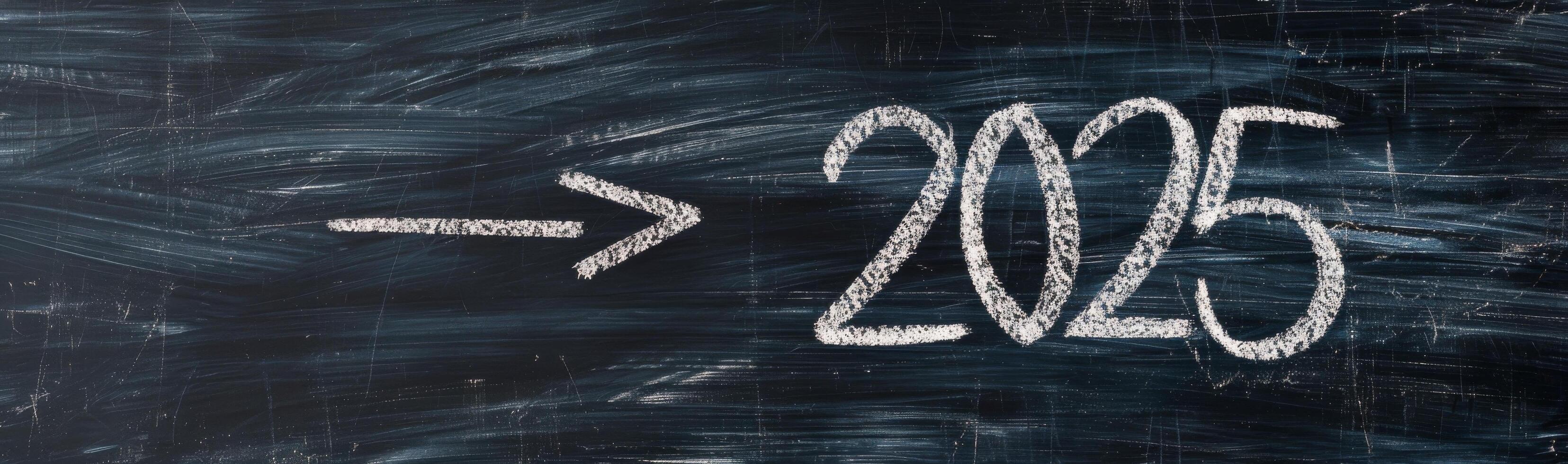 Chalkboard arrow pointing toward year 2025 48584142 stock photo at vecteezy