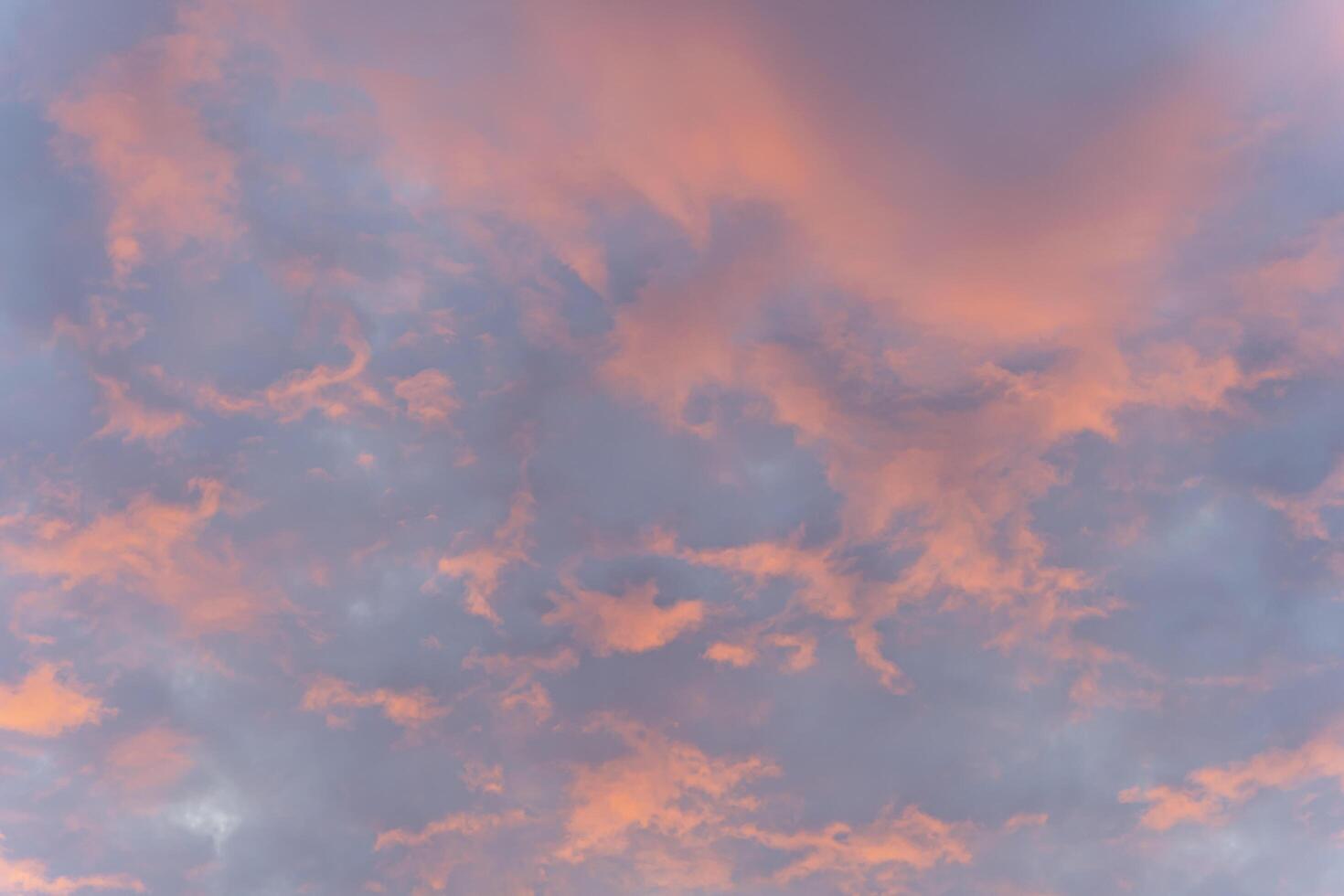 Sky and cloud in bright rainbow colors and Colorful smooth sky. The beauty of the sky and the red orange clouds in sunset. photo