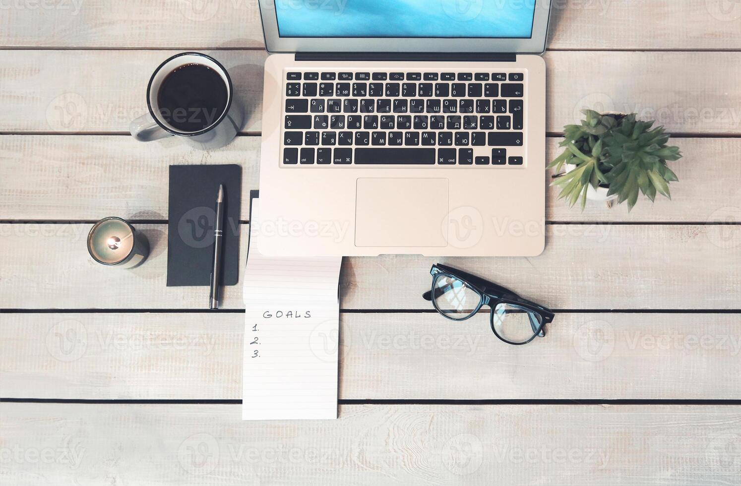 Design of modern workspace at home photo