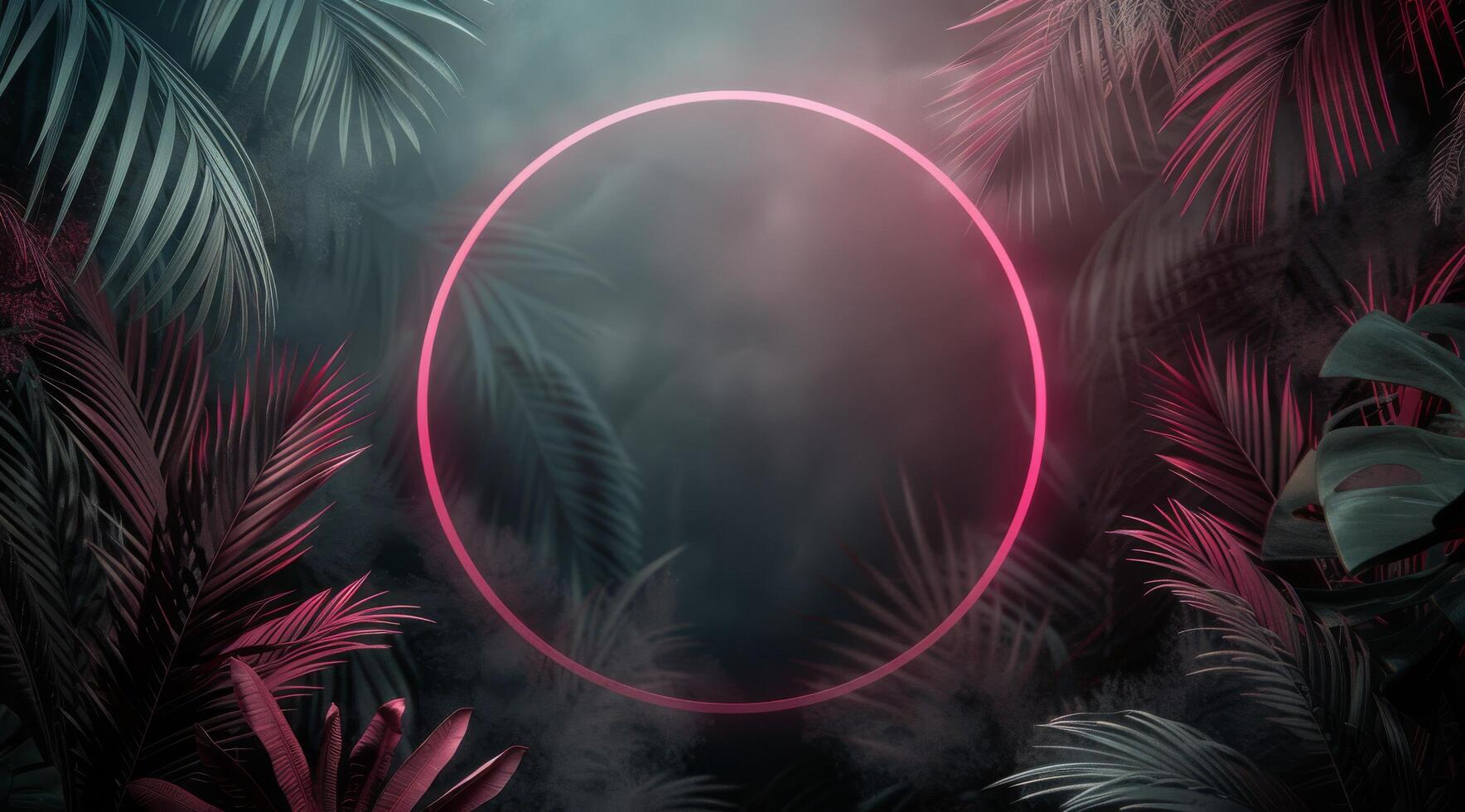 Neon Circle in Tropical Fog photo
