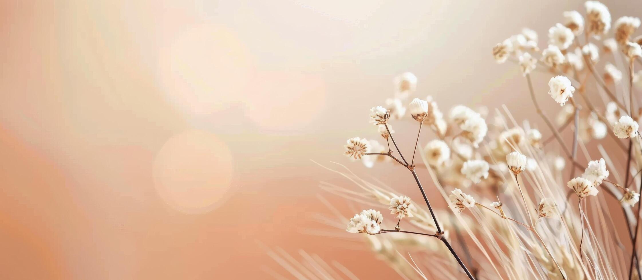 Dried Wildflowers in Golden Sunlight photo