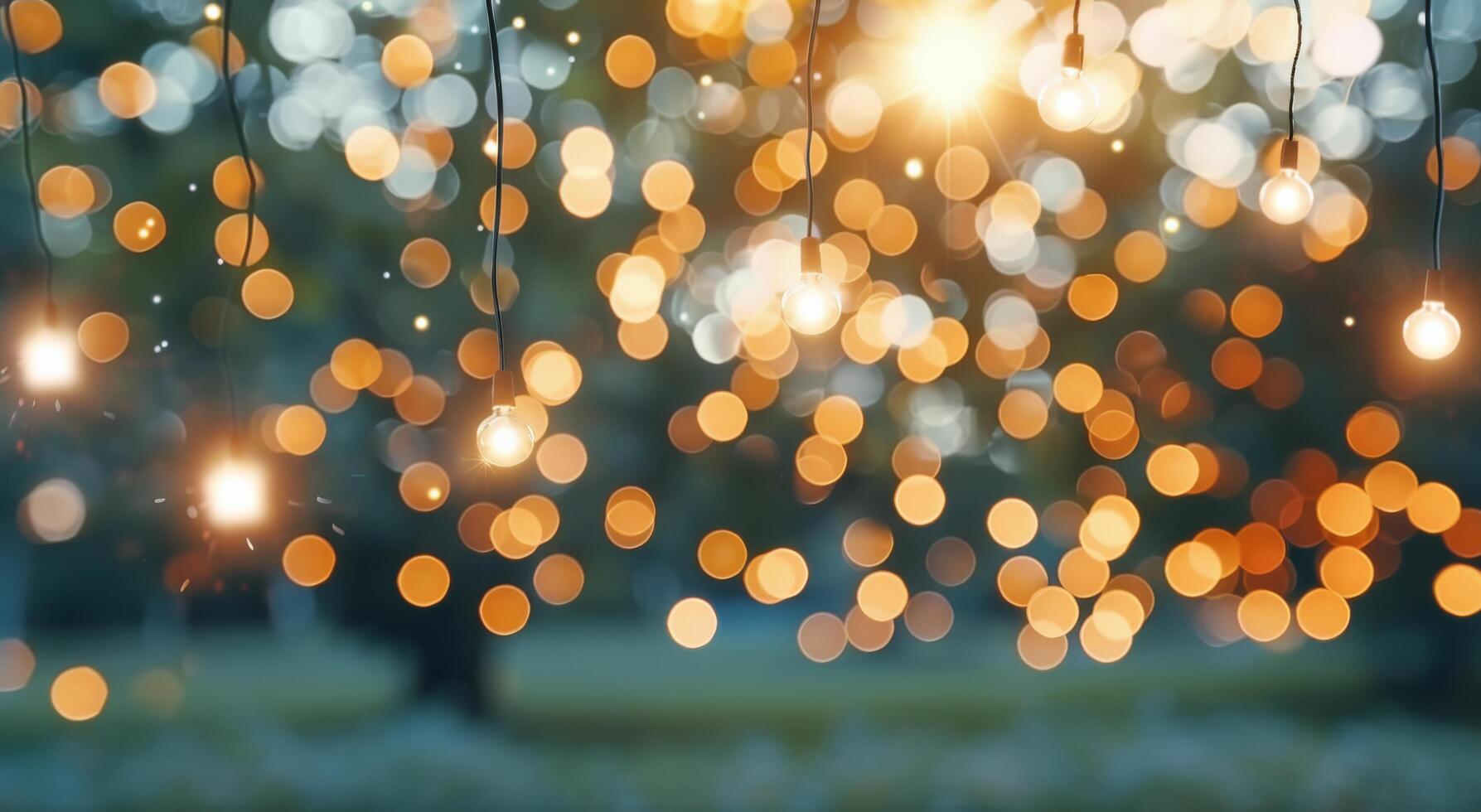 String Lights in the Evening photo