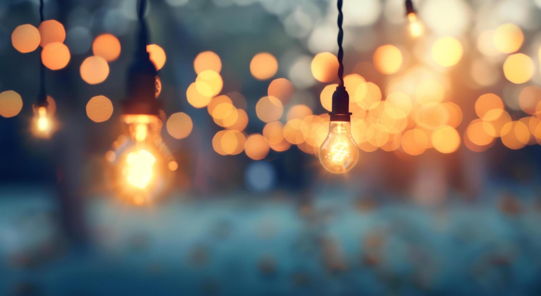 String Lights At Dusk photo