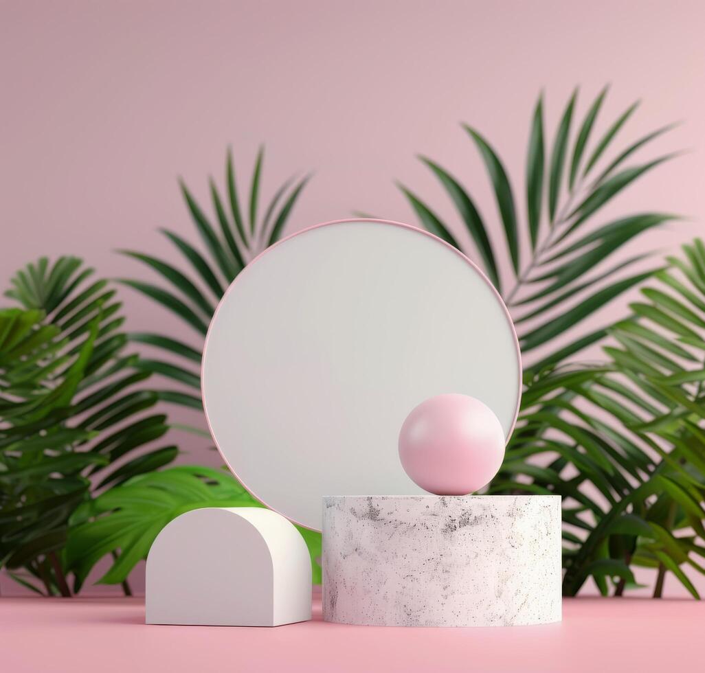 Pink And Green Product Display photo