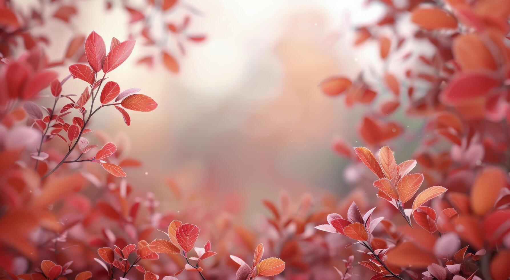 Red Leaves in Soft Light photo