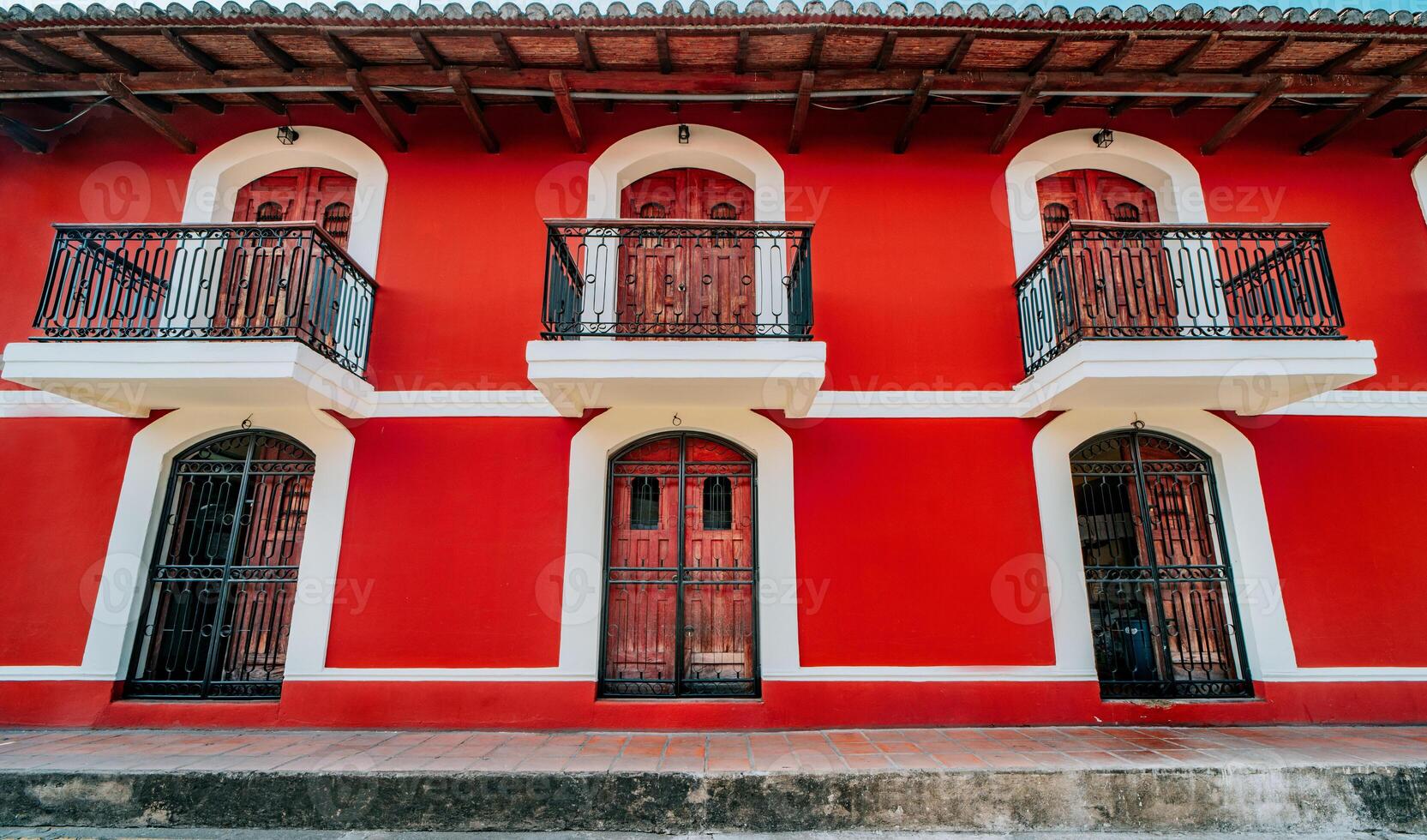 Architecture of colorful houses of Granada photo
