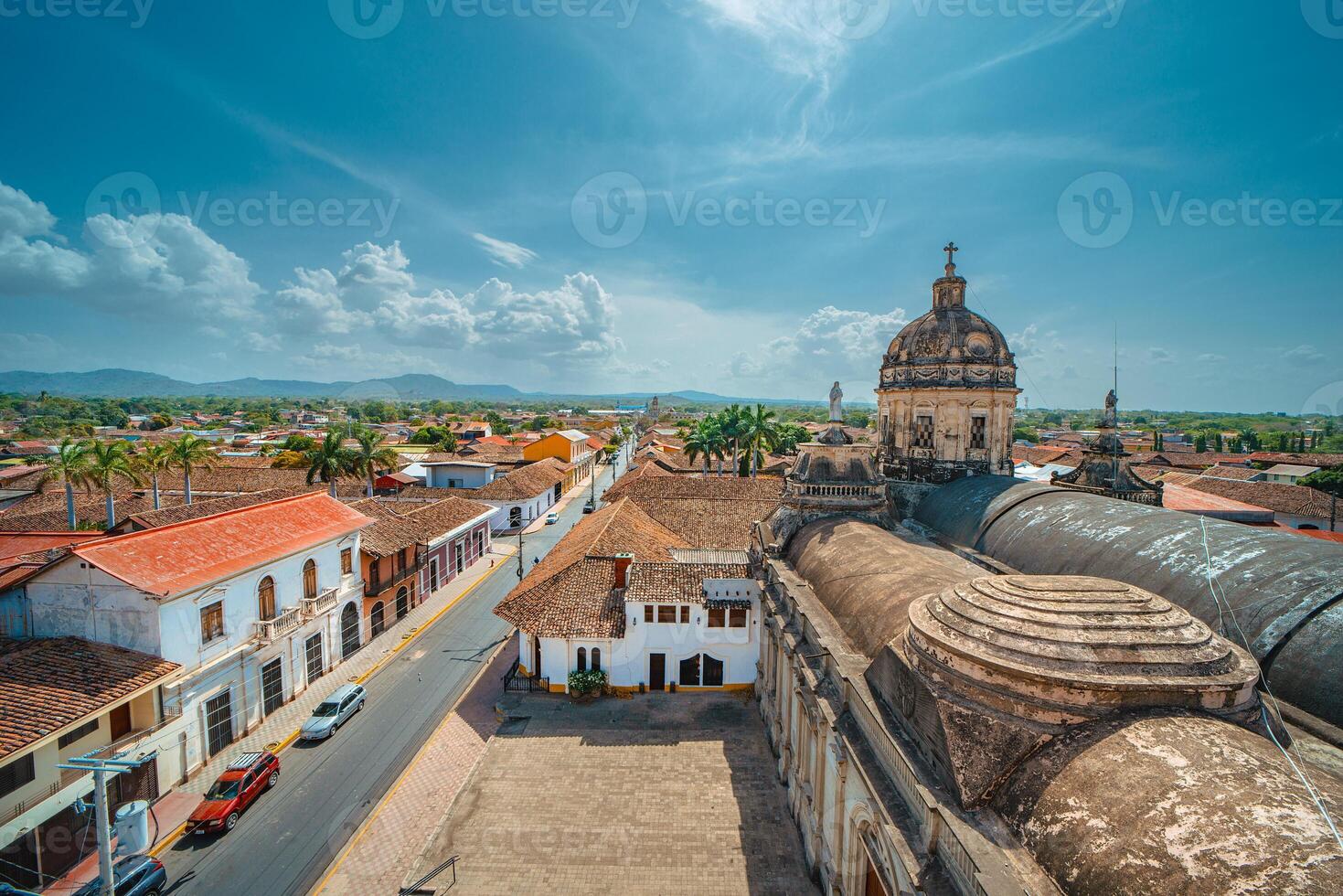 Beautiful panoramic view of Granada from La Merced church. Urban view of the city of Granada from the La Merced church photo