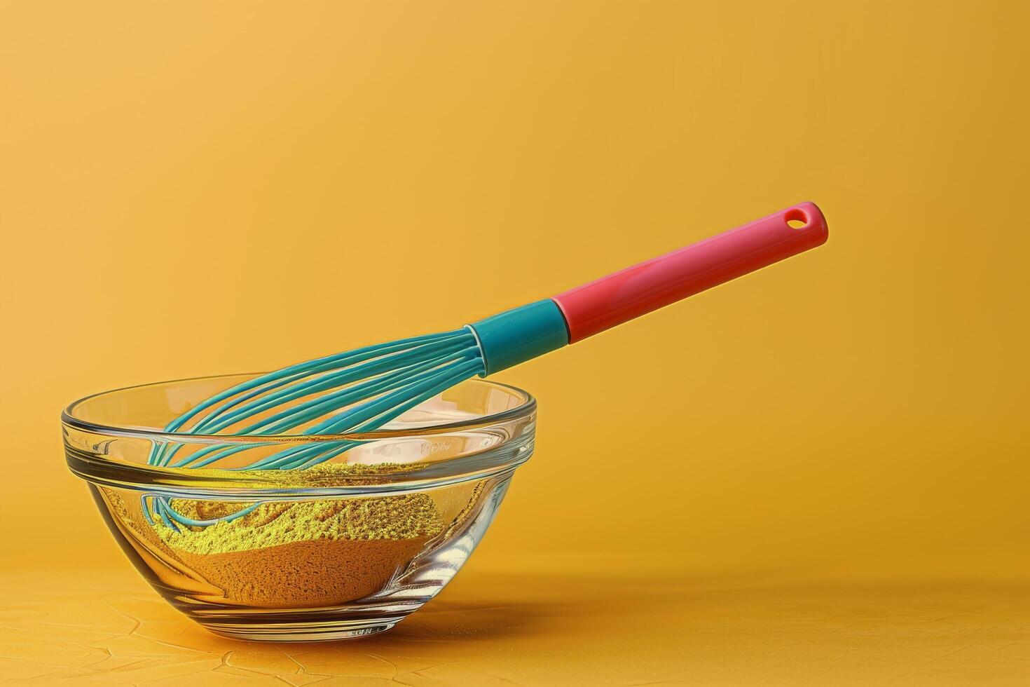 Glass Bowl With Whisk photo