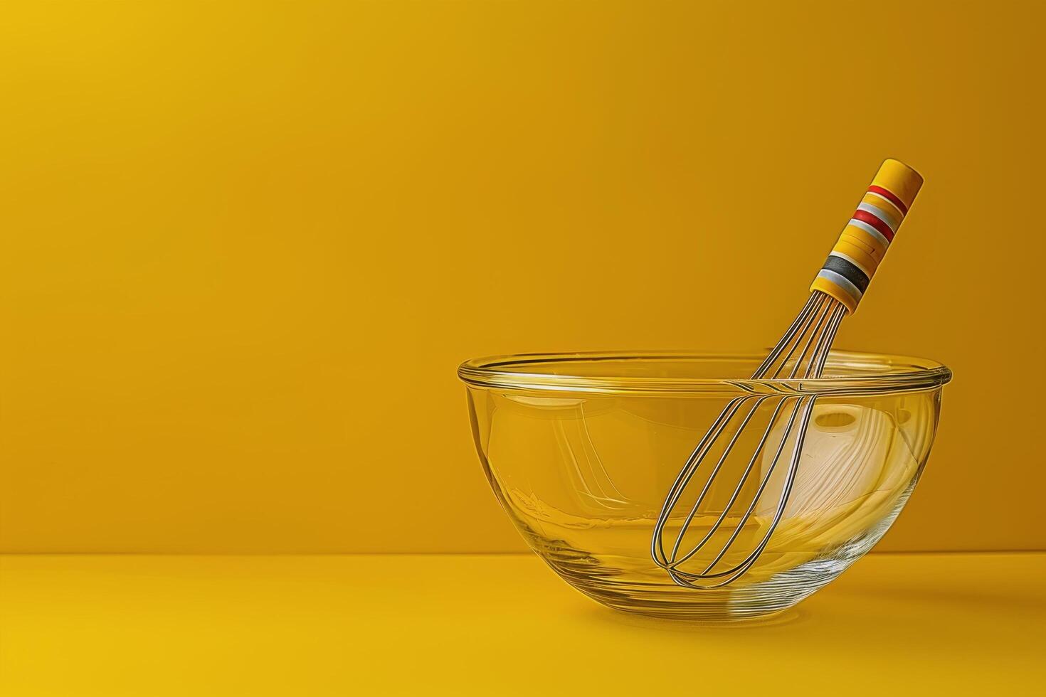 Glass Bowl With Whisk photo