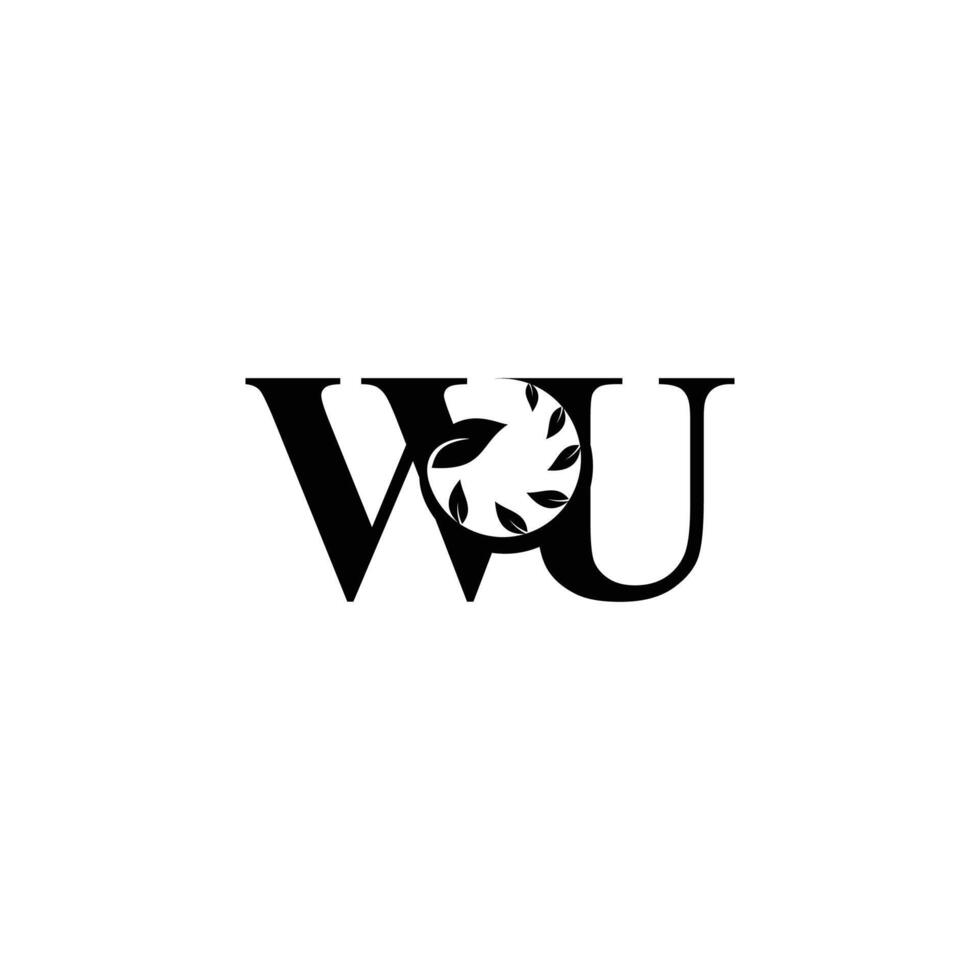 UW, WU, W AND U Abstract initial monogram letter alphabet logo design vector
