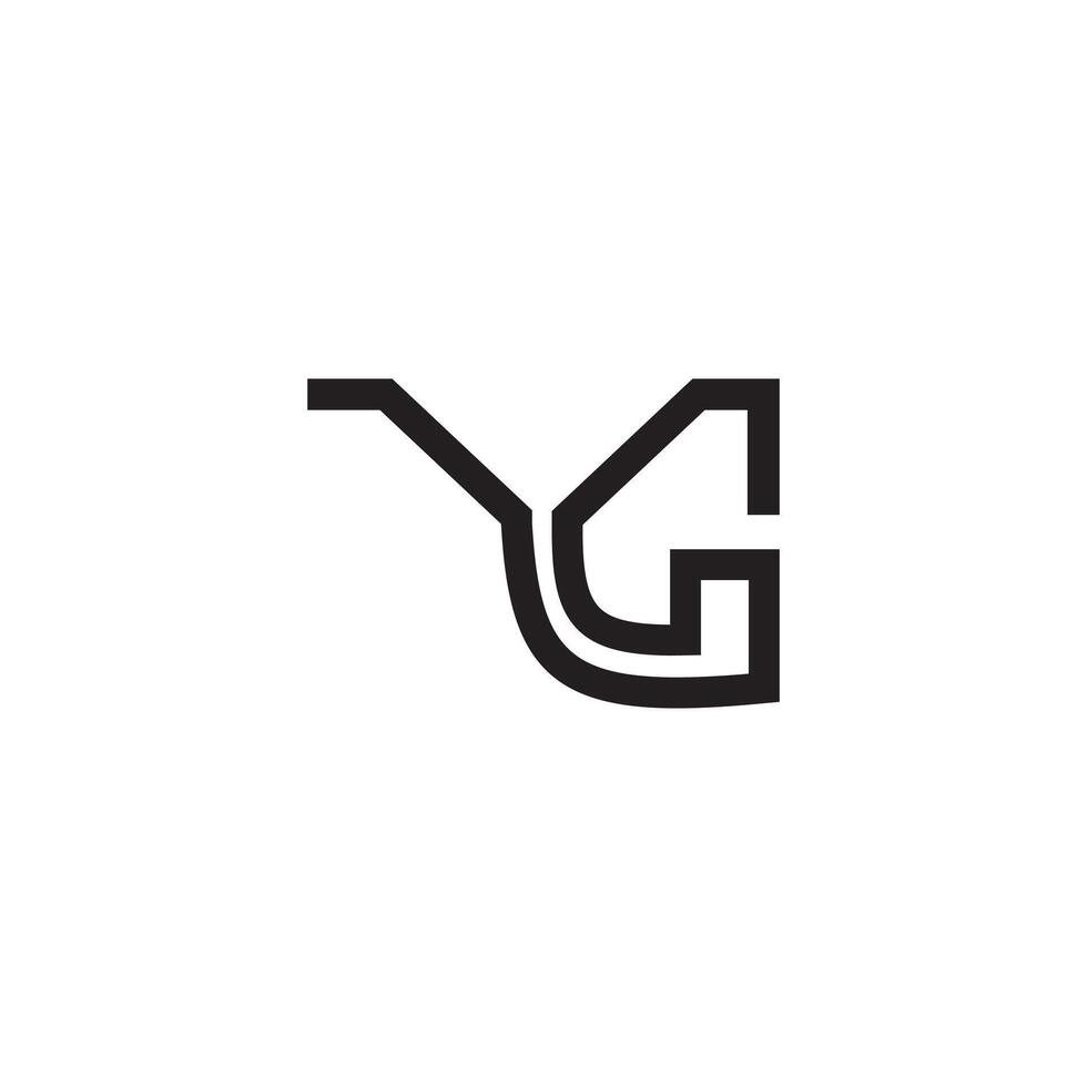 Alphabet Initials logo GY, YG, G and Y vector