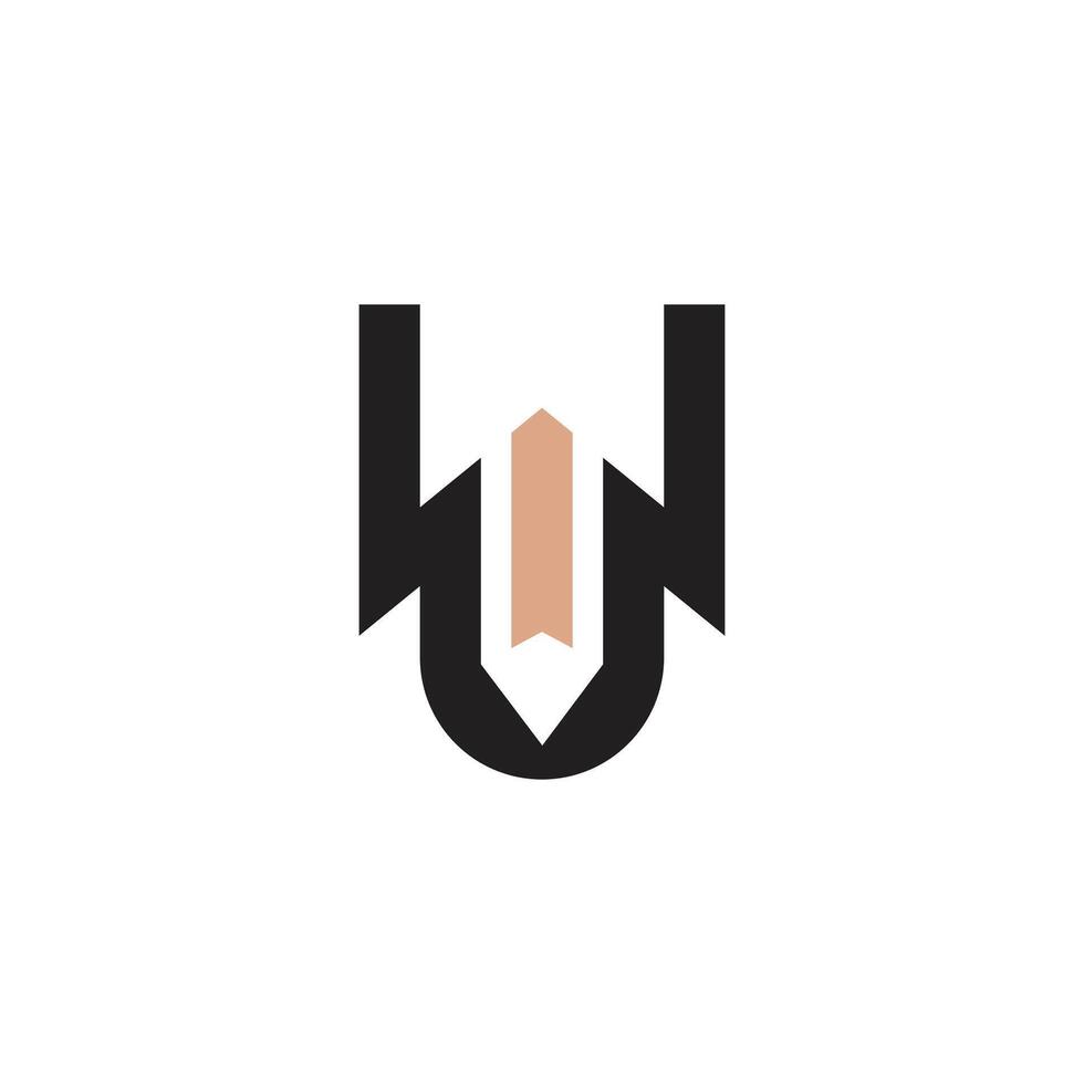 UW, WU, W AND U Abstract initial monogram letter alphabet logo design vector