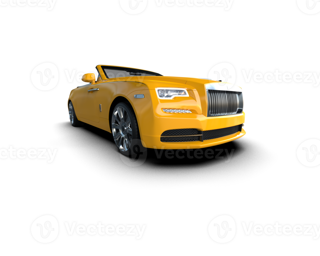 Modern car isolated on background. 3d rendering - illustration png