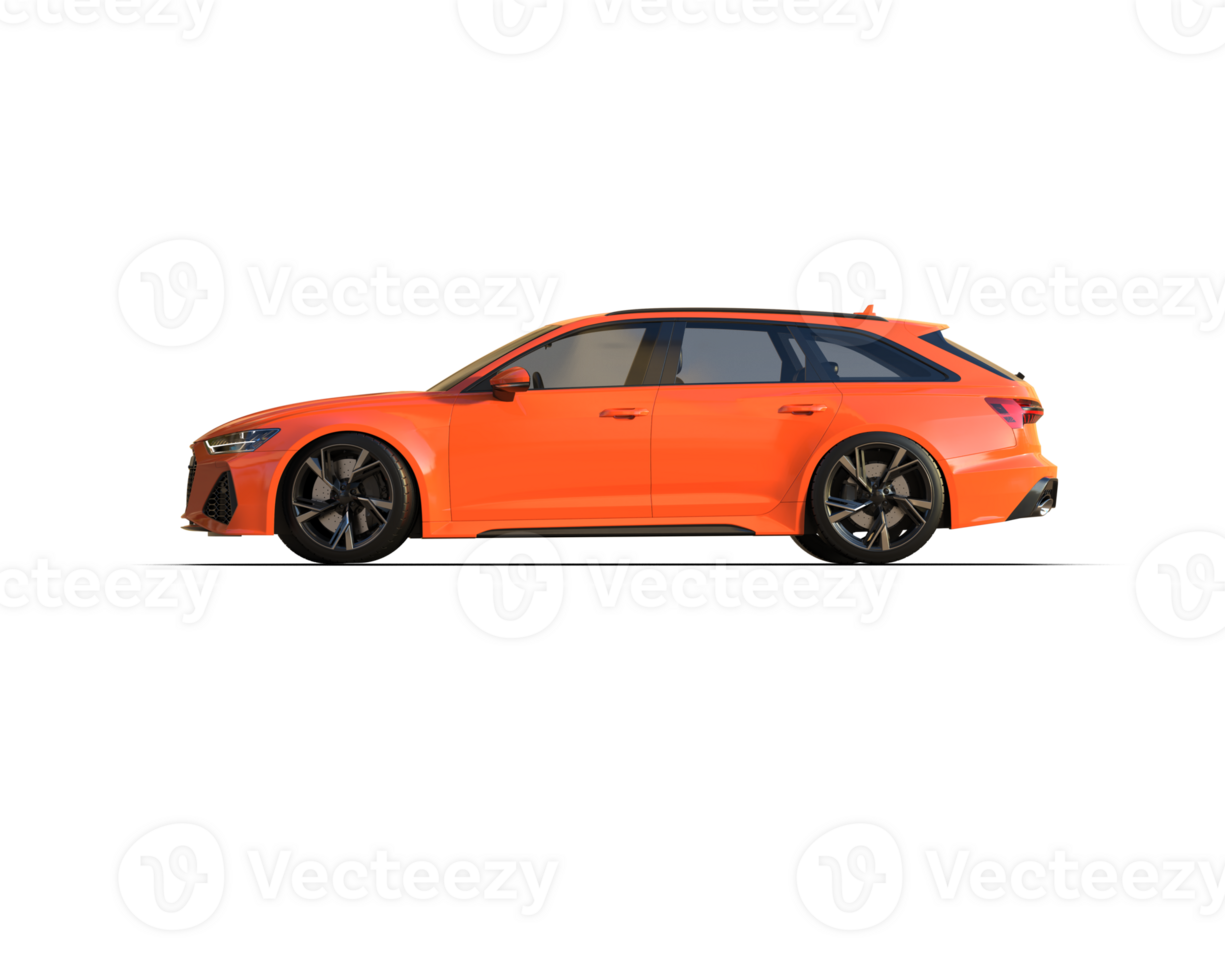 Modern car isolated on background. 3d rendering - illustration png