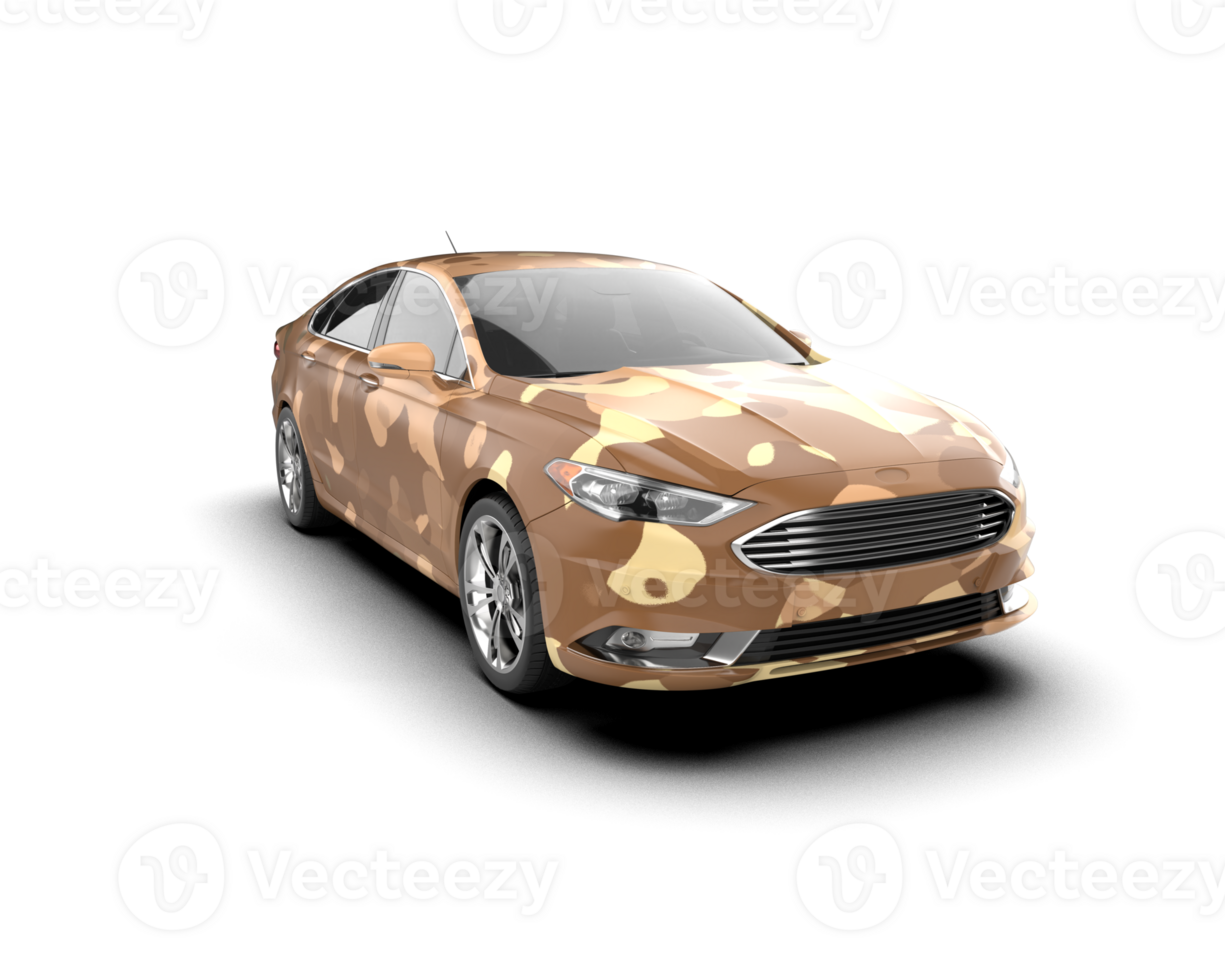 Modern car isolated on background. 3d rendering - illustration png
