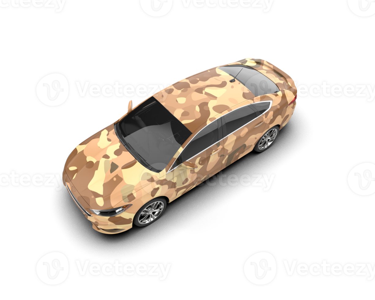 Modern car isolated on background. 3d rendering - illustration png