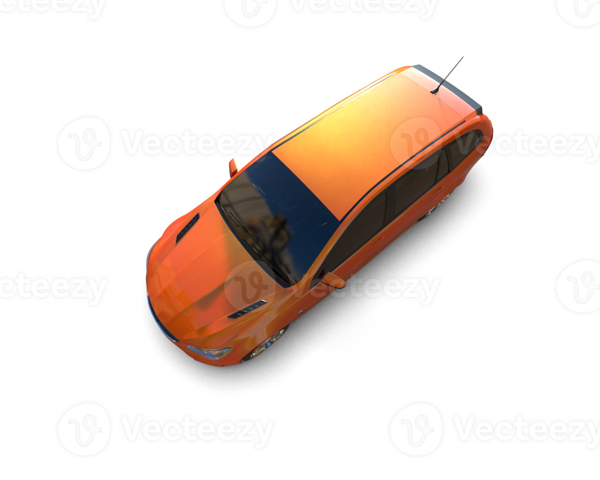 Modern car isolated on background. 3d rendering - illustration png