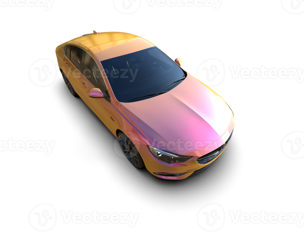 Modern car isolated on background. 3d rendering - illustration png