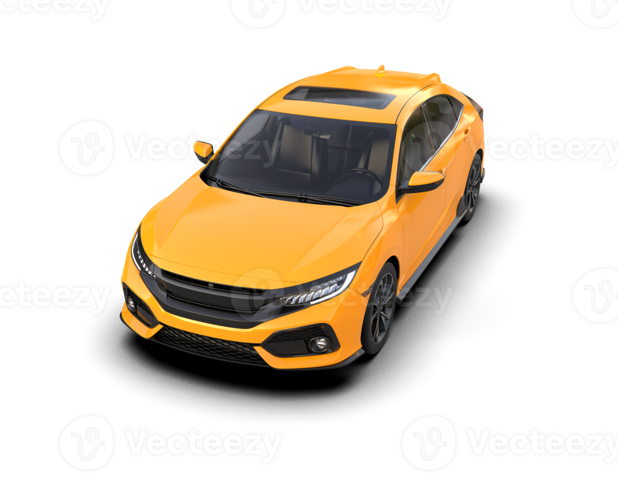 Modern car isolated on background. 3d rendering - illustration png