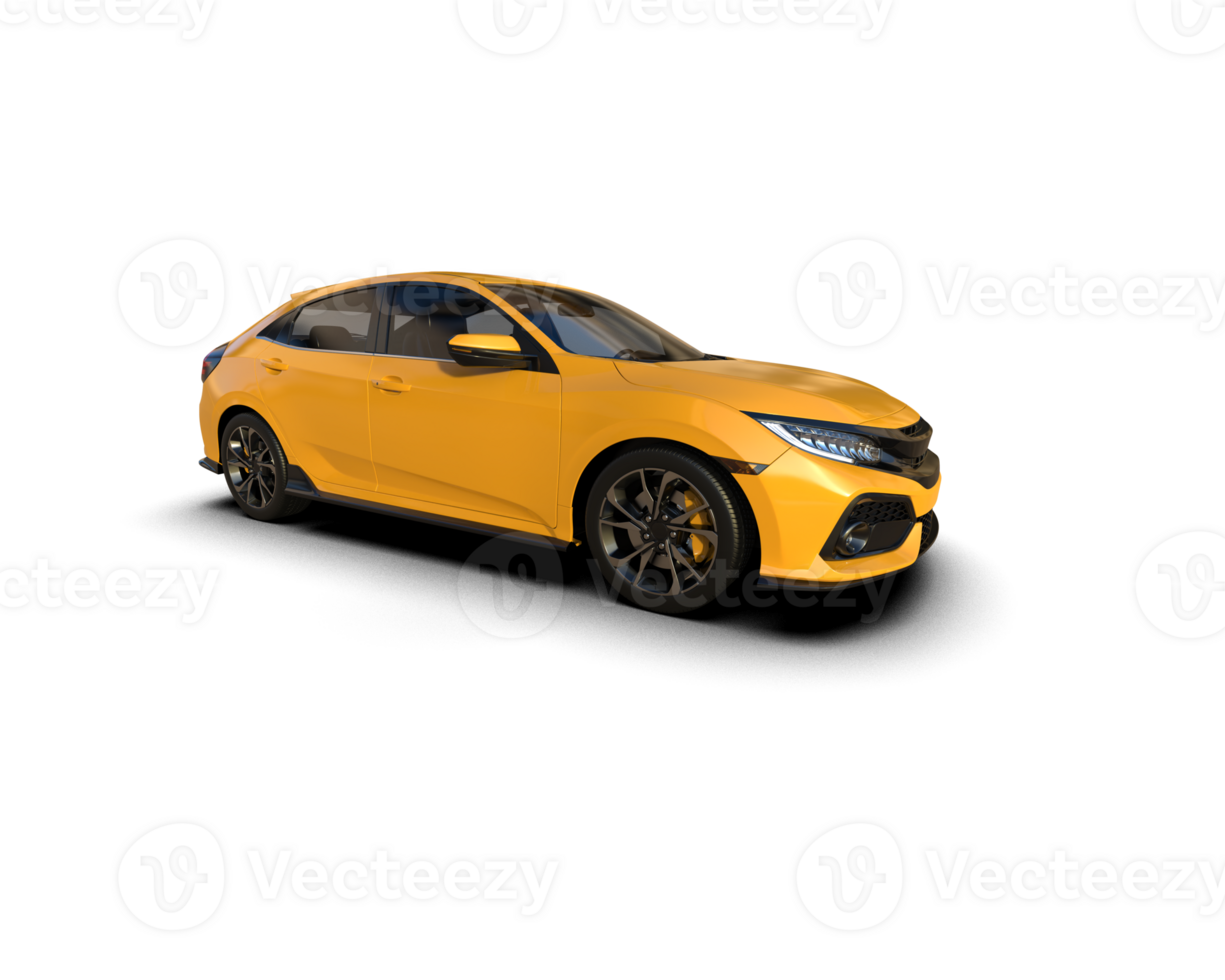 Modern car isolated on background. 3d rendering - illustration png