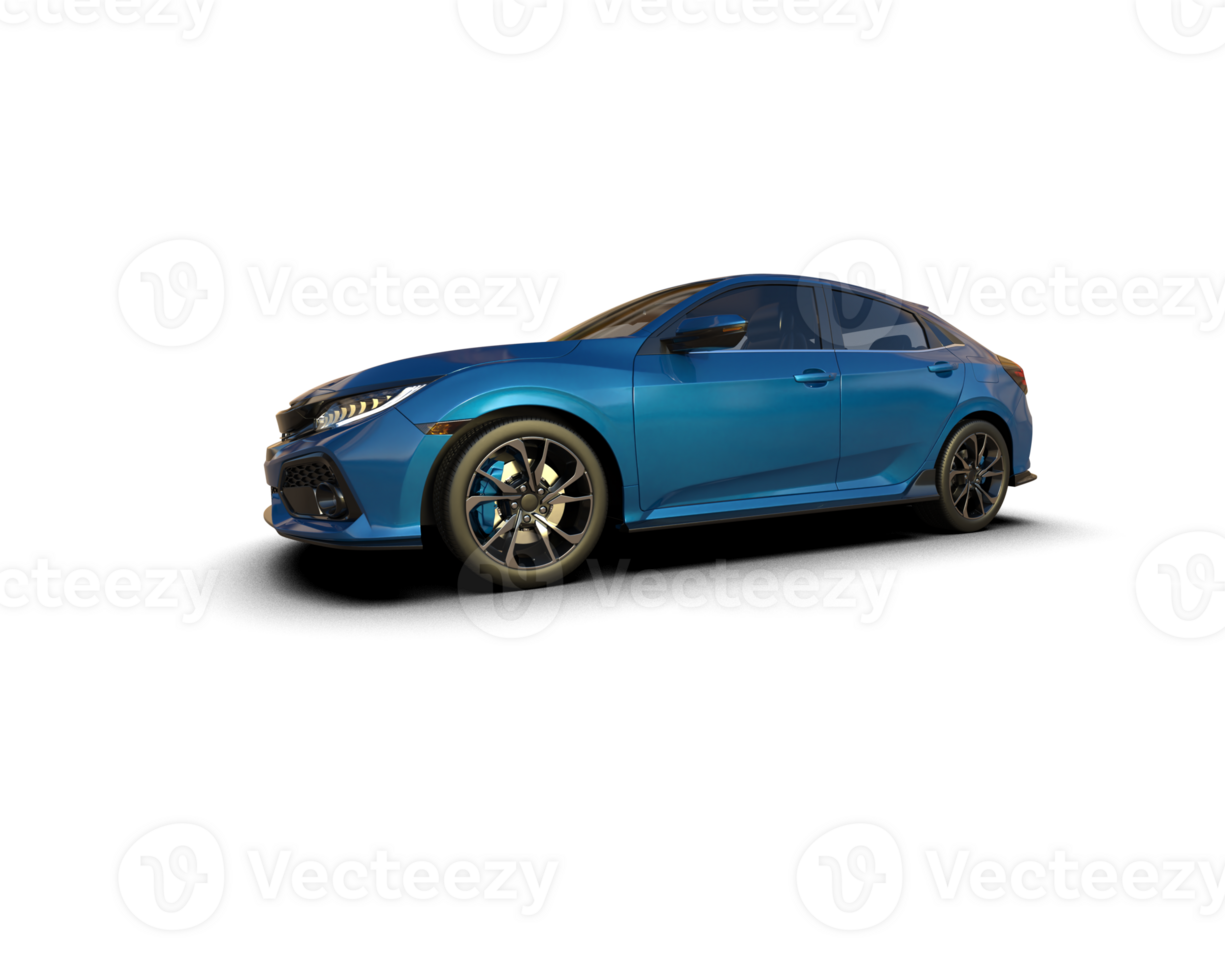 Modern car isolated on background. 3d rendering - illustration png