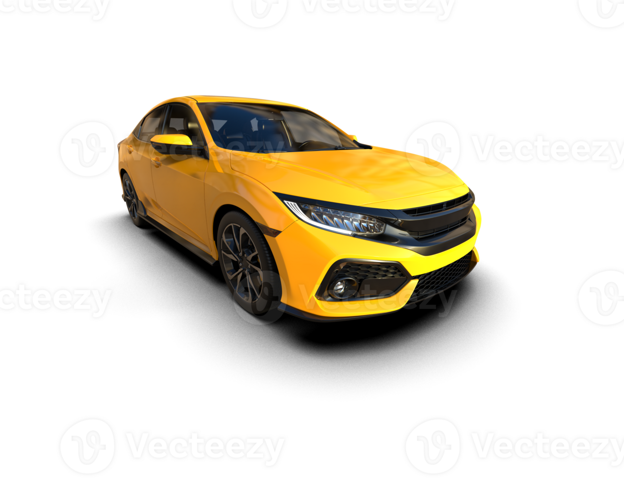 Modern car isolated on background. 3d rendering - illustration png
