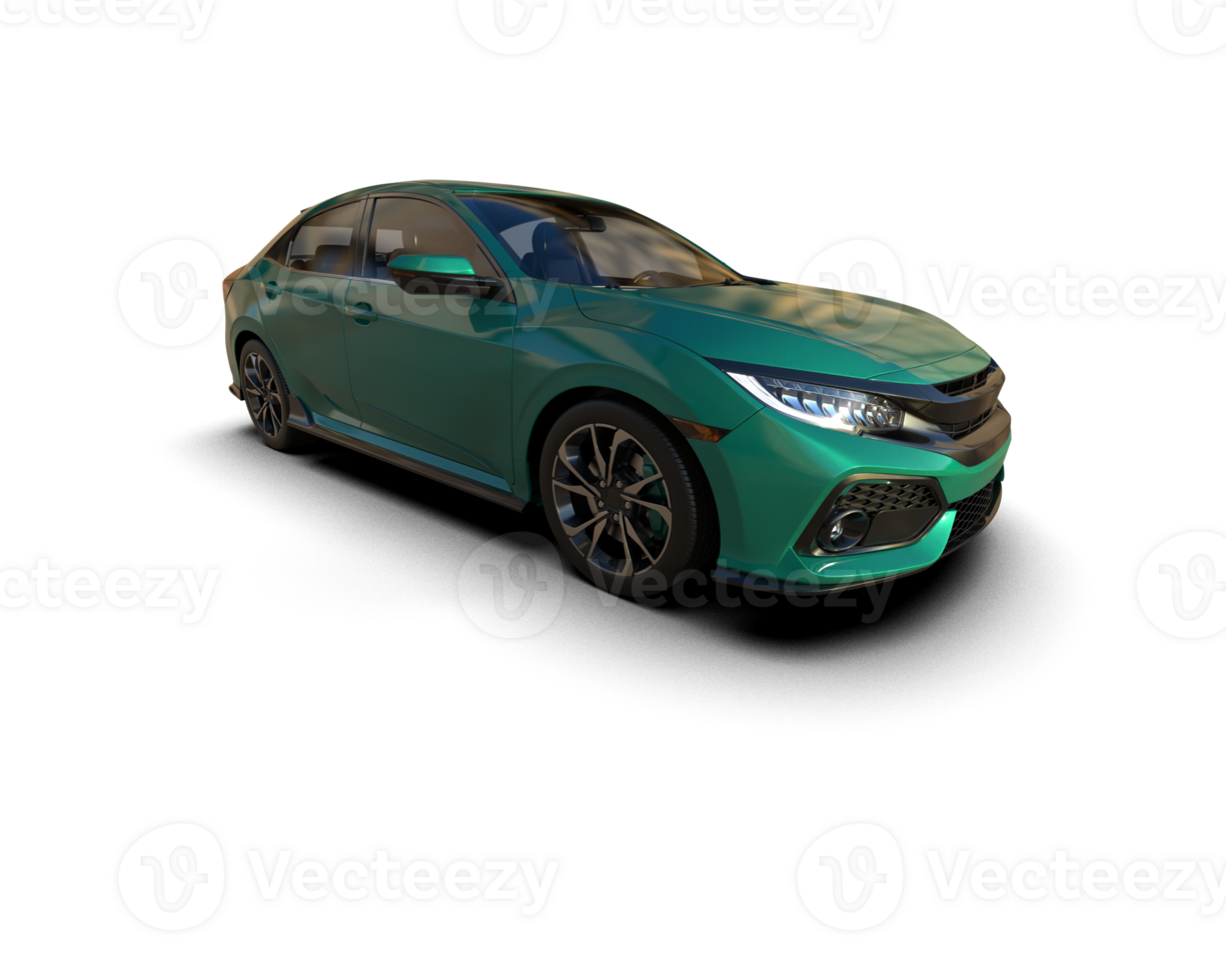 Modern car isolated on background. 3d rendering - illustration png