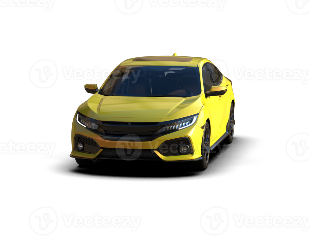Modern car isolated on background. 3d rendering - illustration png
