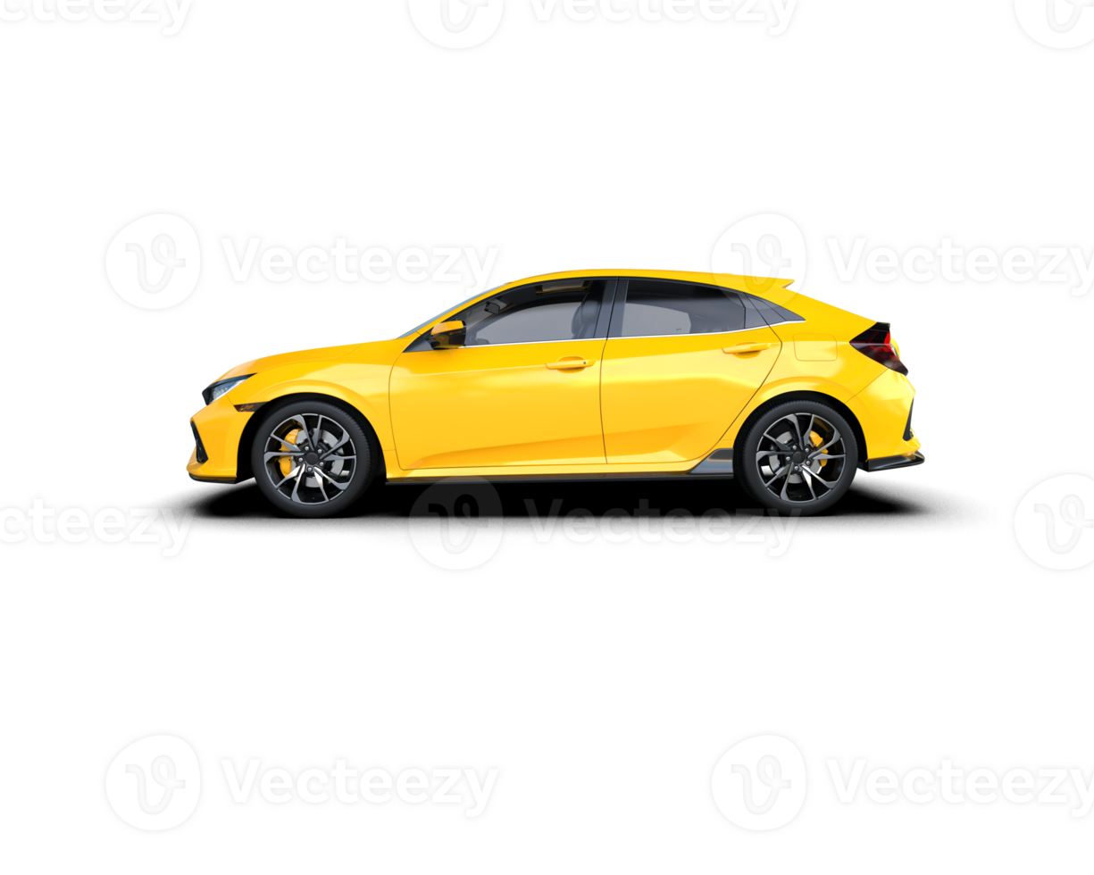 Modern car isolated on background. 3d rendering - illustration png
