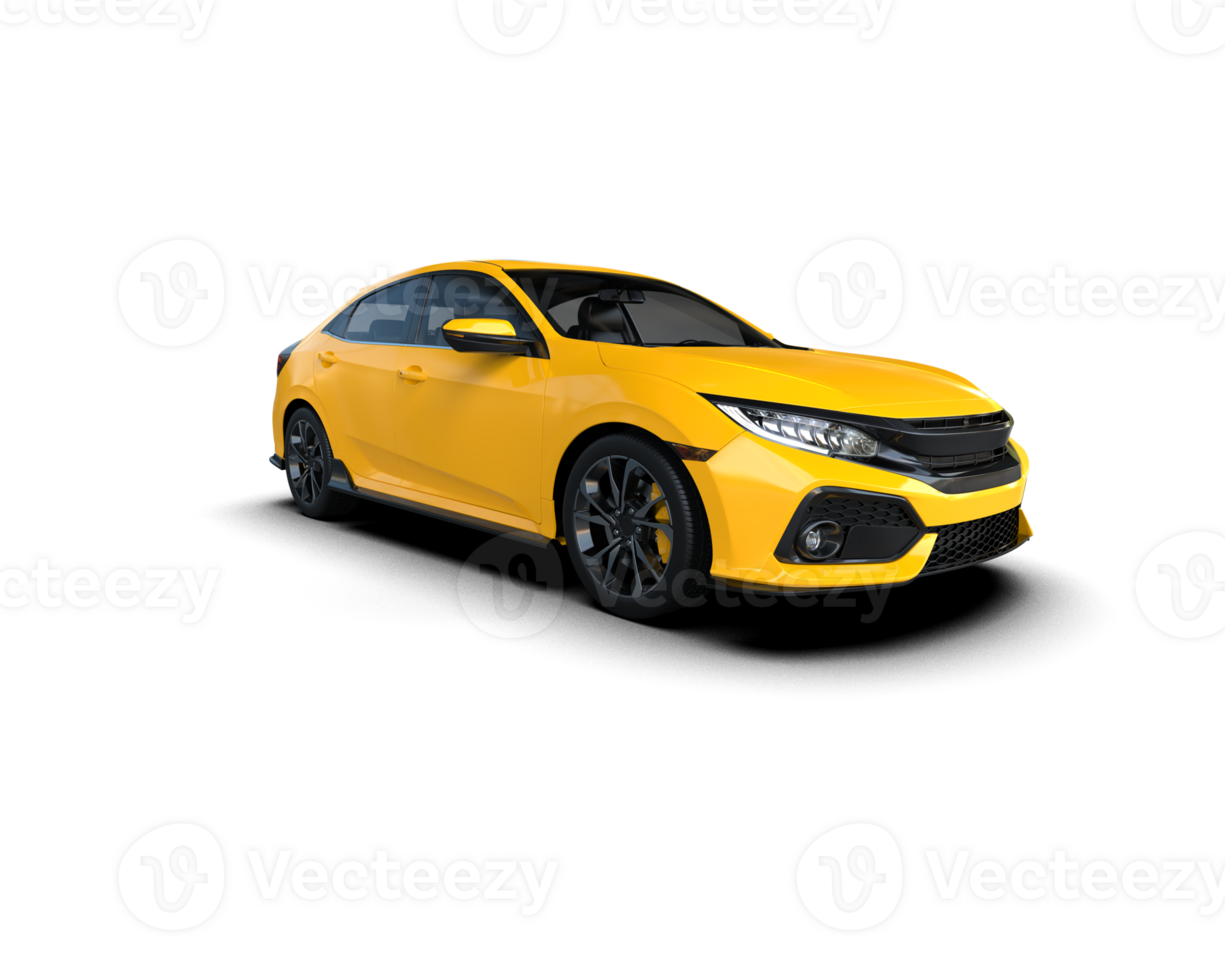 Modern car isolated on background. 3d rendering - illustration png