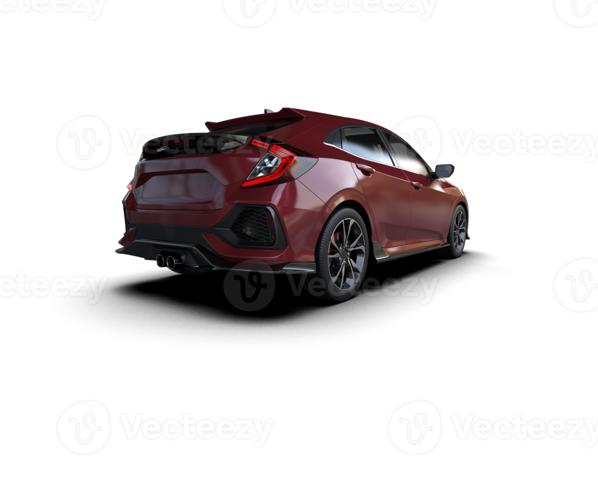 Modern car isolated on background. 3d rendering - illustration png