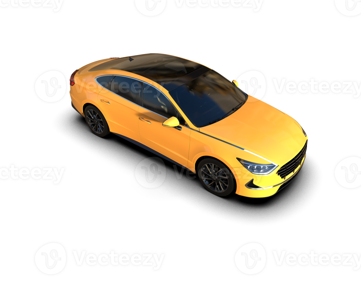 Modern car isolated on background. 3d rendering - illustration png