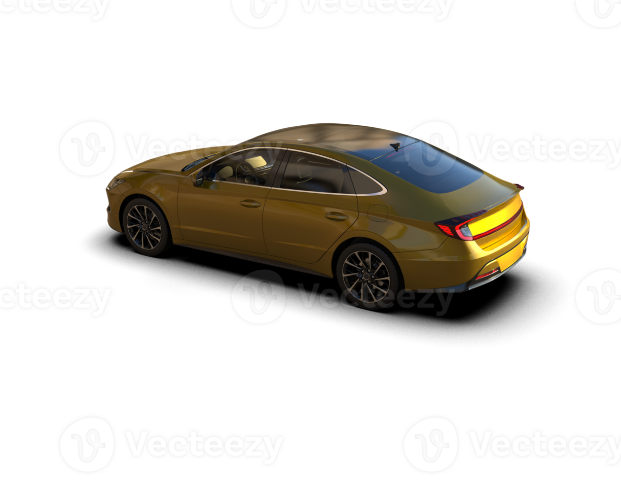 Modern car isolated on background. 3d rendering - illustration png