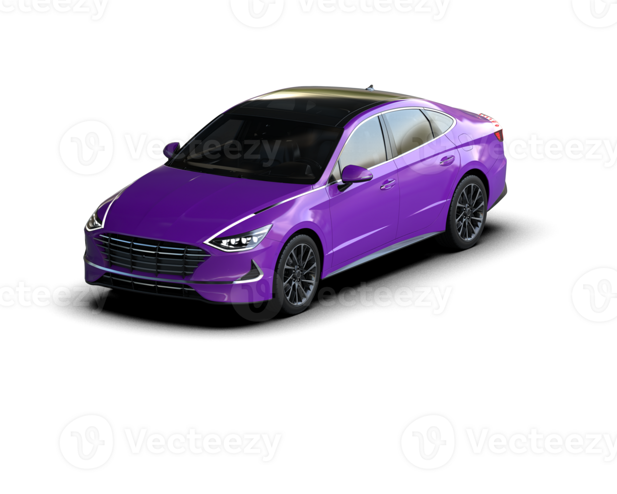 Modern car isolated on background. 3d rendering - illustration png