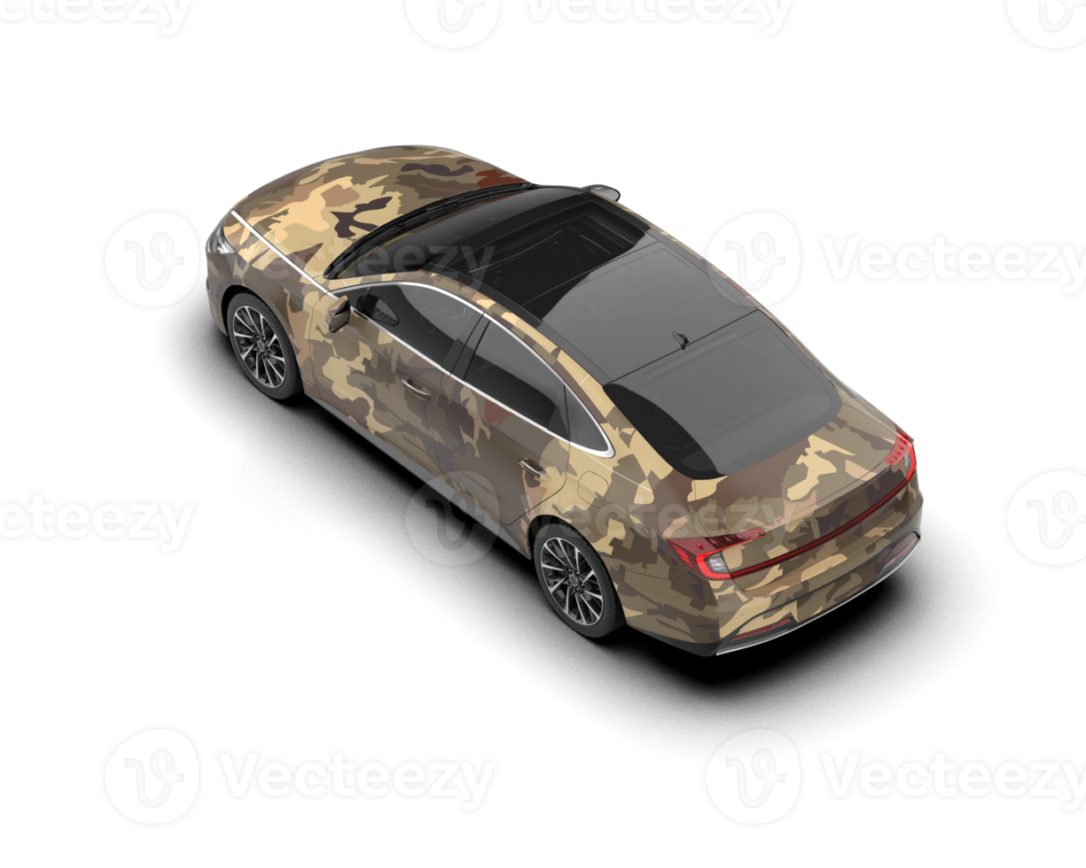 Modern car isolated on background. 3d rendering - illustration png