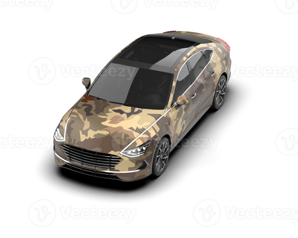 Modern car isolated on background. 3d rendering - illustration png