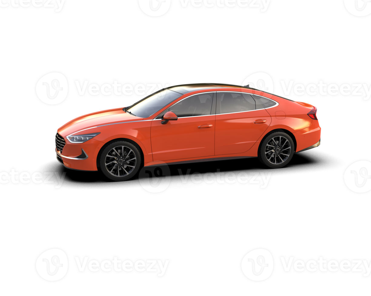 Modern car isolated on background. 3d rendering - illustration png