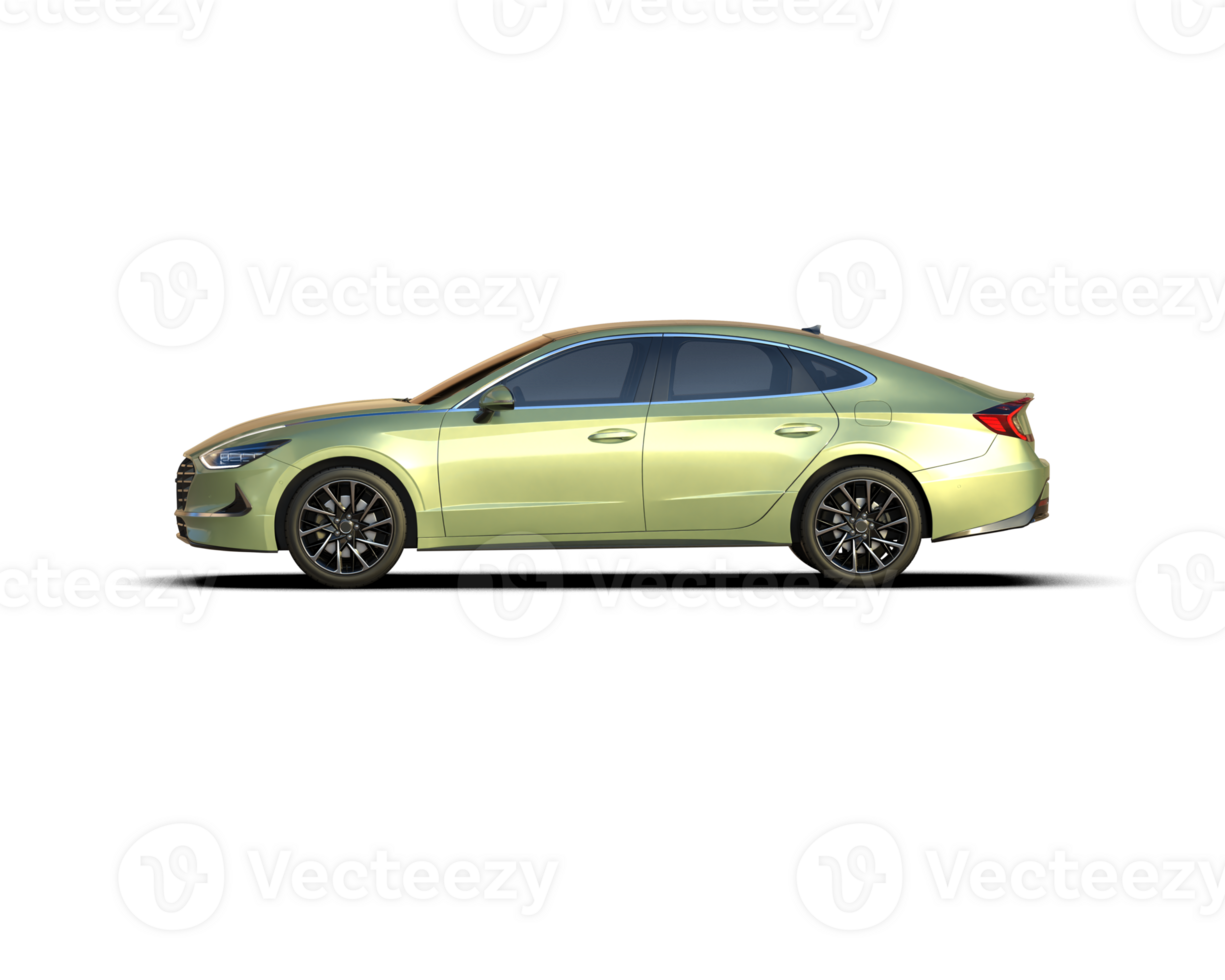 Modern car isolated on background. 3d rendering - illustration png