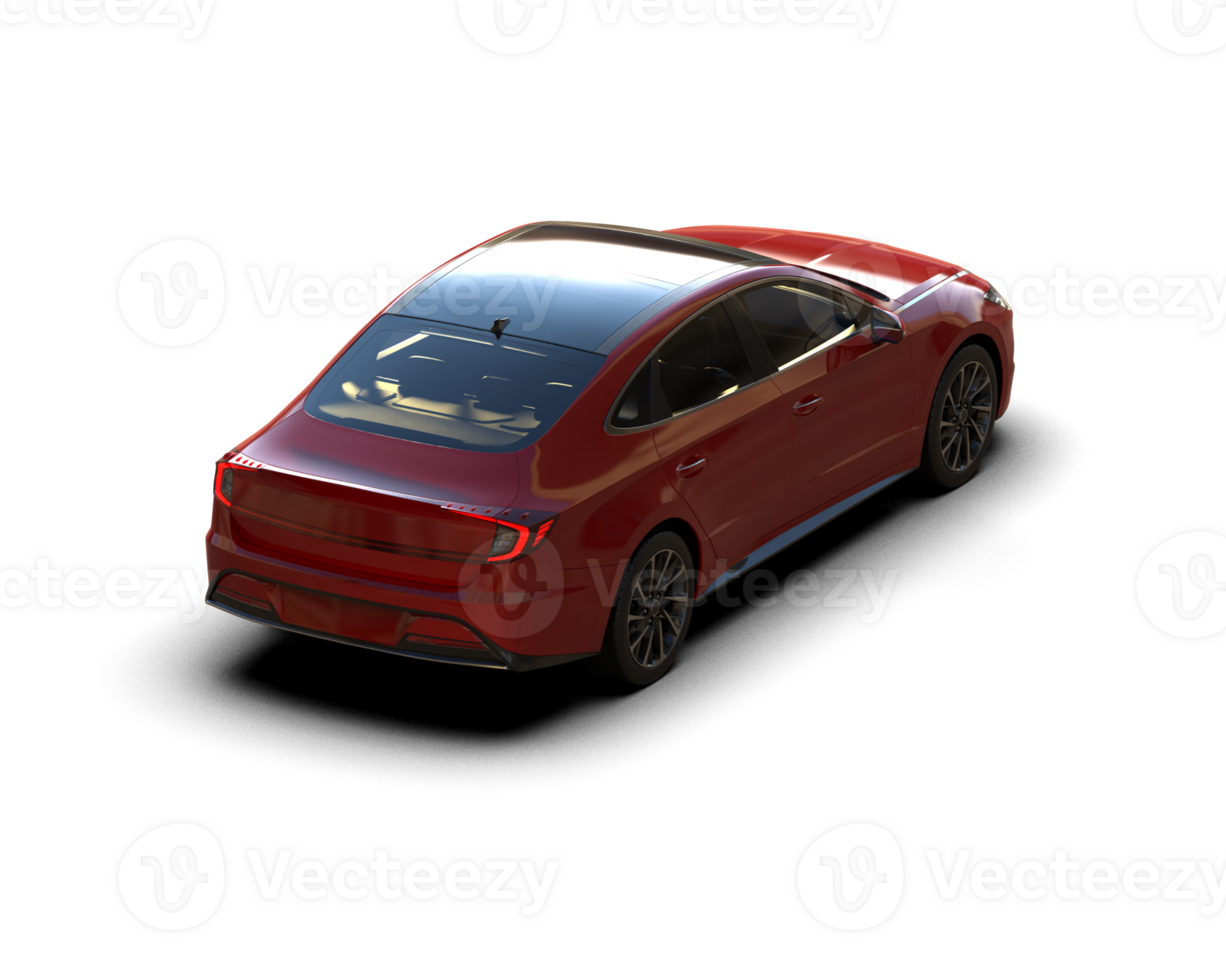 Modern car isolated on background. 3d rendering - illustration png