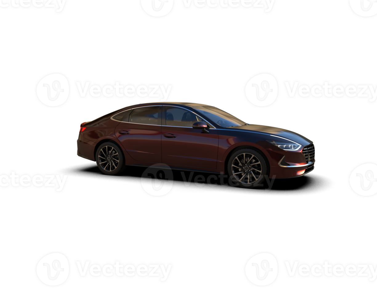 Modern car isolated on background. 3d rendering - illustration png
