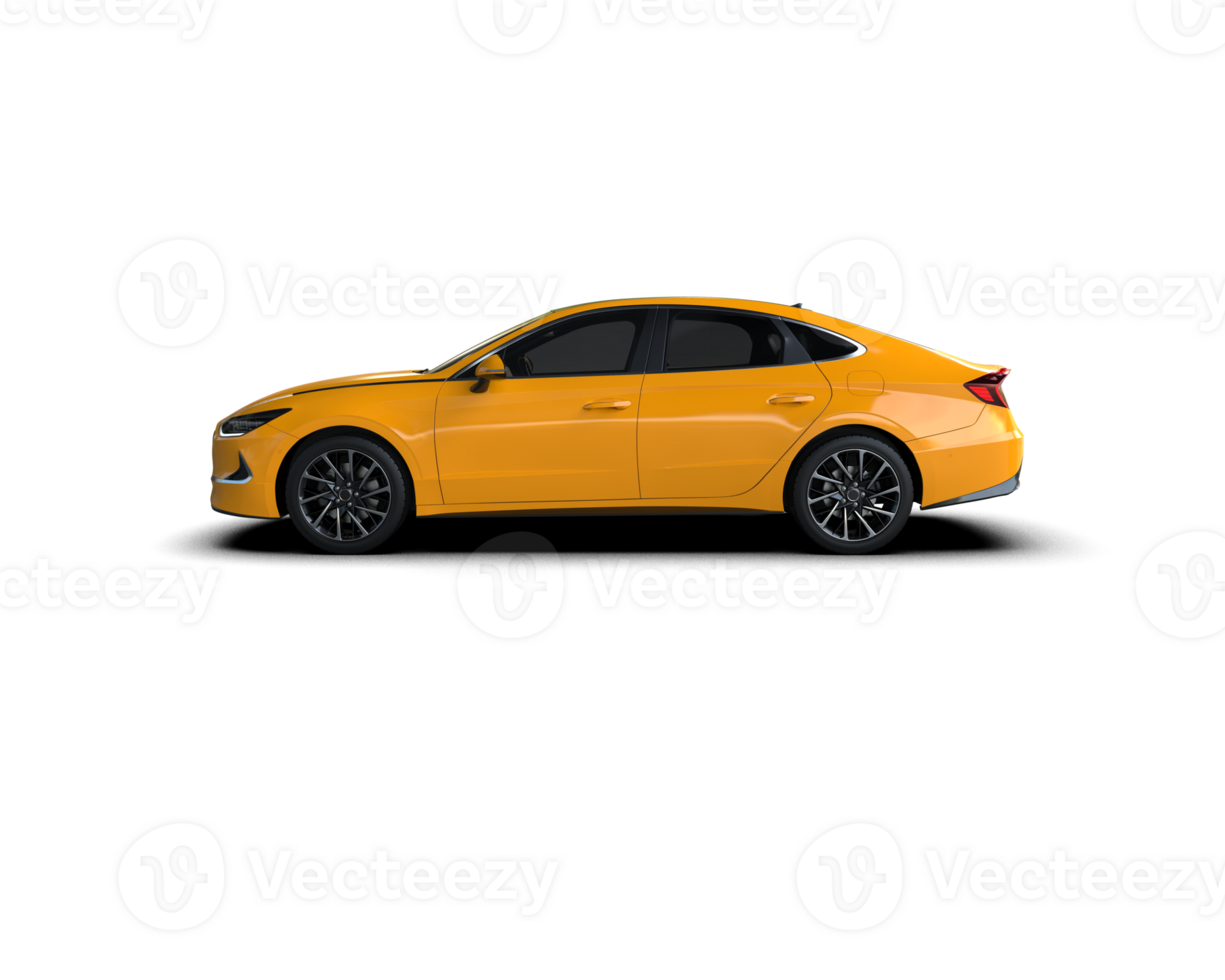 Modern car isolated on background. 3d rendering - illustration png