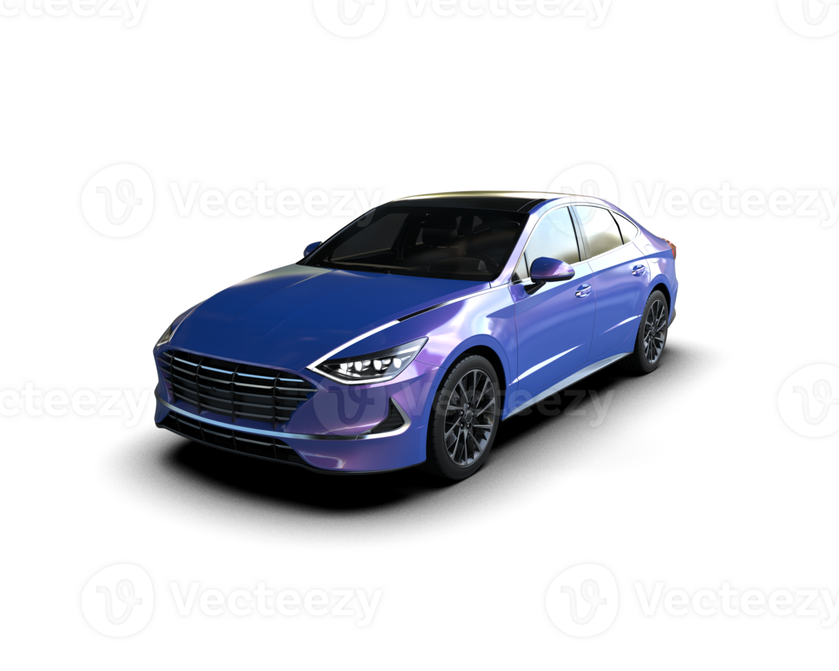 Modern car isolated on background. 3d rendering - illustration png